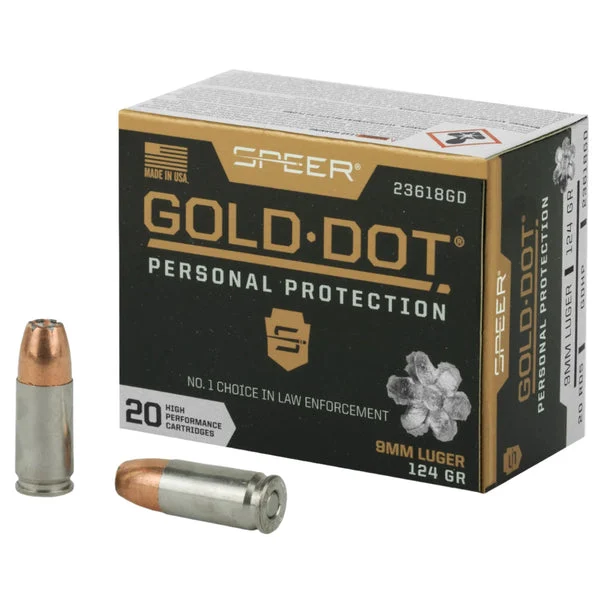 SPEER GOLD DOT 9MM 124GR HP 20RD