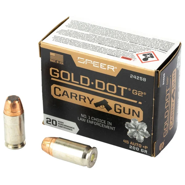 SPEER GOLD DOT CARRY GUN 45AUTO +P 200GR 20RD