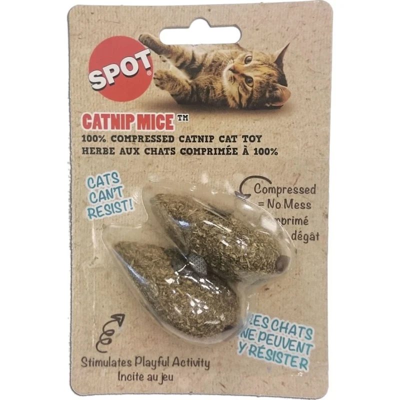 SPOT 100% CATNIP CANDY MICE|3.5 IN-2PK