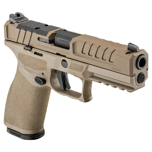 Springfield Echelon 4.5F 9mm, 4.5" Barrel, Cerakote Finish, Flat Dark Earth, Optics Ready Slide, Front Tritium Night Sight, Tactical U-Dot Rear, 15rd, 2 mags