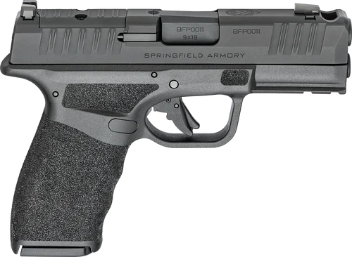 Springfield Hellcat Pro Comp OSP 9mm, 3.7" Comp Barrel, Melonite Black, Crimson Trace CT-1500, Tritium, U-Notch Rear, 5x10rd, Range Bag