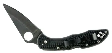 Spyderco C11PBK Delica 42.88″ Folding Drop Point Plain VG-10 SS Blade/BlackTextured FRN Handle Includes Pocket Clip