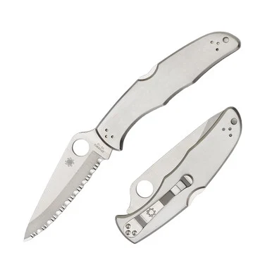 Spyderco Endura 4 Serrated Stainless Steel SPC10S