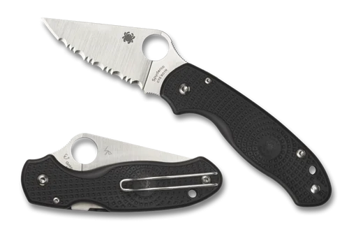 Spyderco Para 3 Lightweight 2.92" CTS BD1 Stainless Steel Clip Point Fiberglass Reinforced Nylon Black Handle Folding