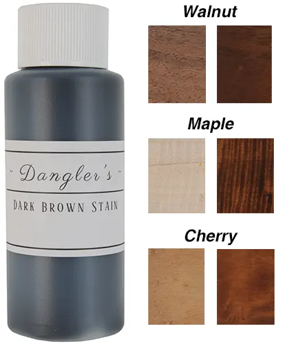 Stain,Dark Brown,2 ounce bottle,by Homer Dangler