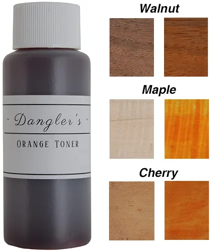 Stain,Orange Toner,2 ounce bottle,by Homer Dangler
