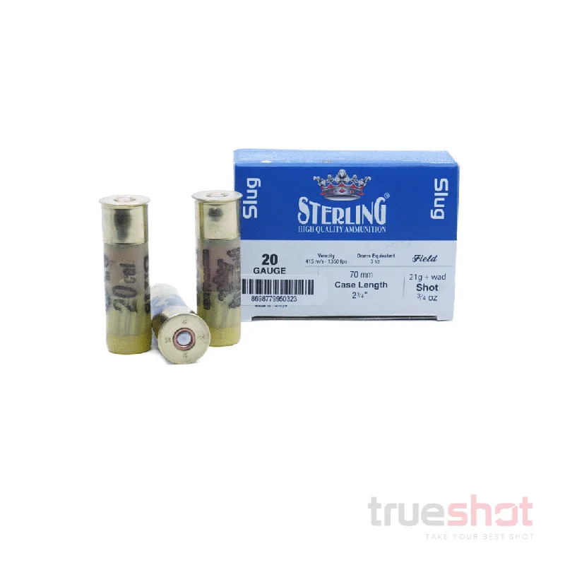 Sterling 20 Gauge Slug 7/8 oz 2-3/4” 1295 FPS – High Velocity Shotgun Ammunition