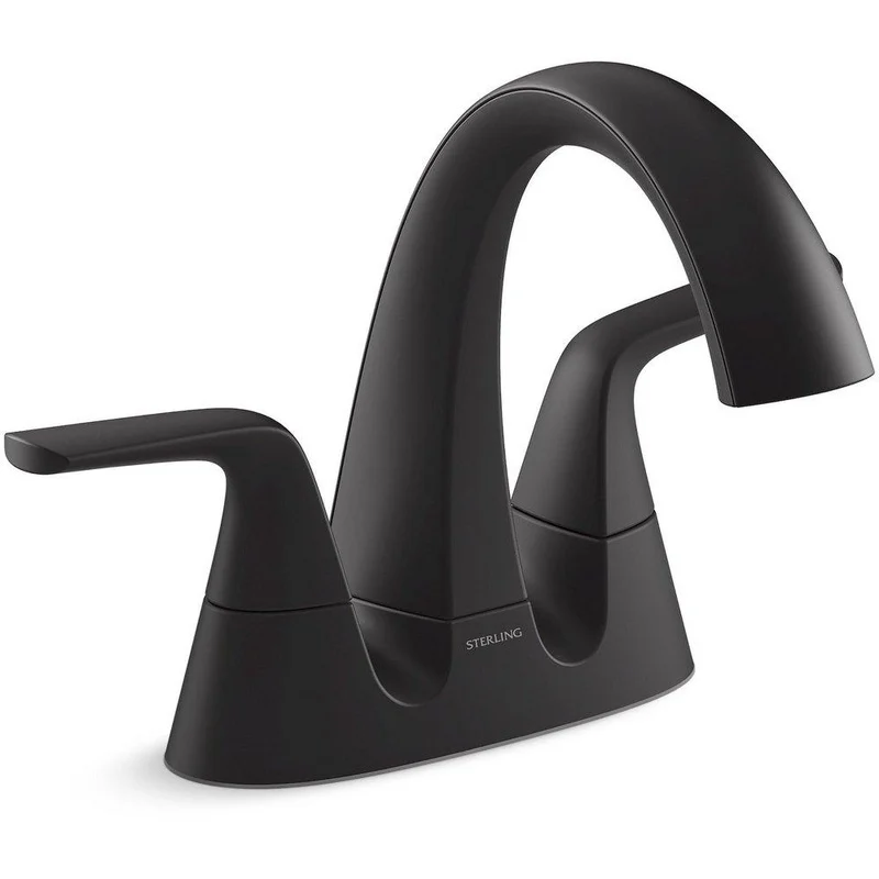 Sterling Medley Two Handle Centerset Bathroom Sink Faucet in Matte Black | Ferguson
