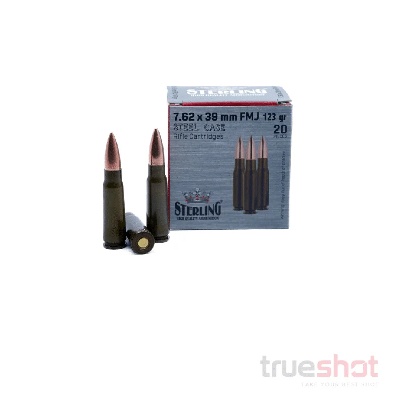 Sterling Select 7.62×39 123 Grain FMJ Steel Case – High-Quality Ammunition for Reliable Performance