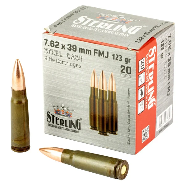 STERLING STEEL CASE 7.62X39 123GR FMJ 20RD