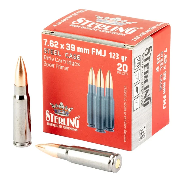 STERLING STEEL CASE SELECT 7.62X39 123GR FMJ 20RD