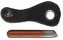 Stirrup link & pin, wax cast steel, fits right & left hand, tempered