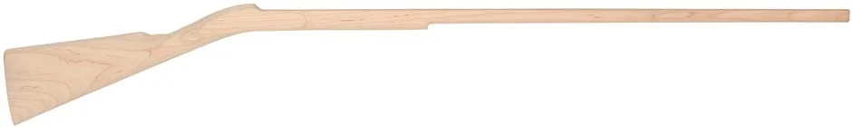 Stock, Flint Fowler, pre shaped, non-inlet,5/8" barrel channel, 43" length, plain maple