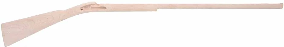 Stock, H. E. Leman Indian Trade Rifle, pre shaped,1" octagon, 36" barrel, Leman percussion lock, fancy maple