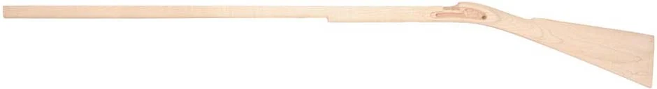 Stock, Hawken fullstock, left pre-inlet1" octagon, 42" barrel, L&R late English lock, extra fancy maple