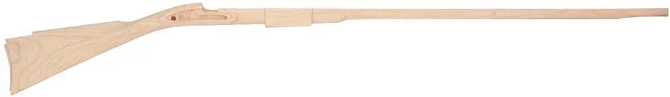 stock, Isaac Haines, fully shaped, pre-inlet,"C" profile 38" swamped barrel, large Siler lock, plain maple