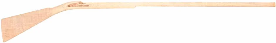 Stock, John Armstrong, pre-inlet,13/16" octagon, 42" barrel, large Siler lock, extra fancy maple