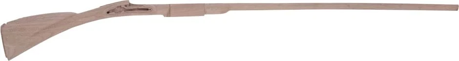 Stock, Tulle fusil-de-chasse, pre-shaped, 42" barrel, inlet Fusil lock, plain maple