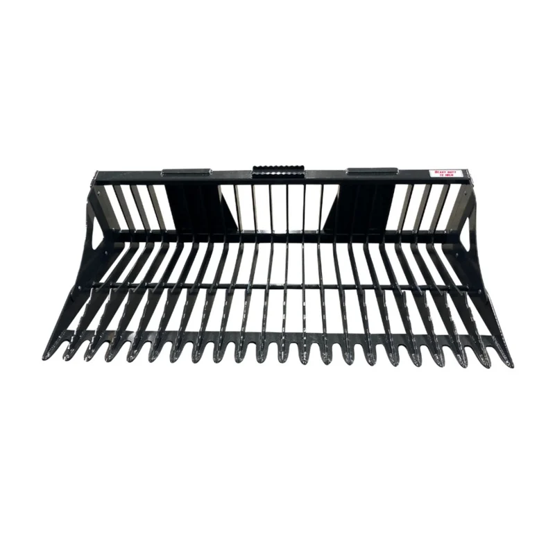 STOUT | Heavy Duty Rock Bucket | 3 Tine Spacing | Model 62, 69, 72, 78 & 82 Widths | Weight 575-665 Lbs. | For Skid Steer