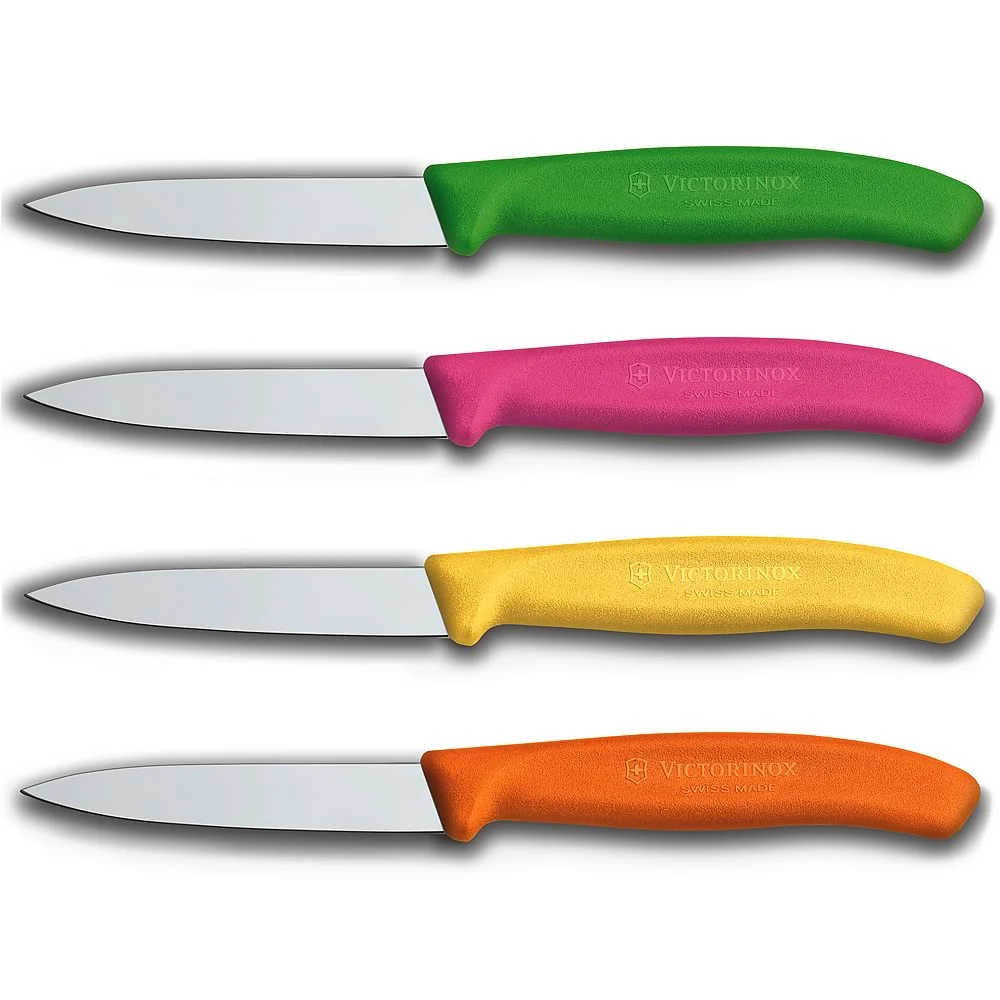 Swiss Classic 4-Piece 3.25″ Spear Tip Paring Knife Set by Victorinox