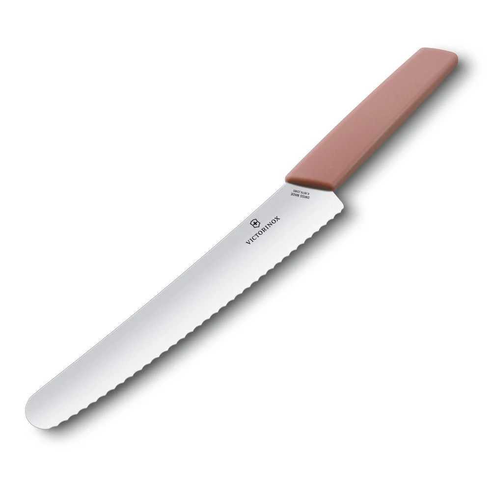 Swiss Modern Colors 8.5″ Bread Knife in Apricot Rose by Victorinox