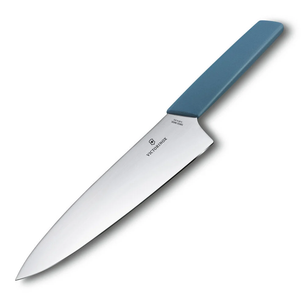 Swiss Modern Colors 8″ Chef’s Knife in Cornflower Blue by Victorinox