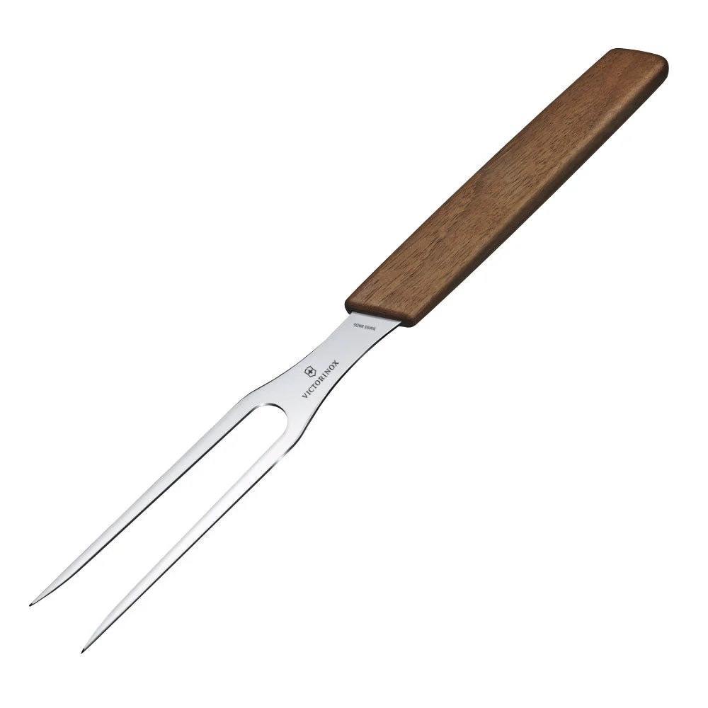 Swiss Modern Wood 6″ Carving Fork by Victorinox