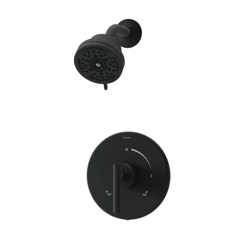Symmons Industries Dia Single Handle Shower Faucet in Matte Black (Trim Only) | Ferguson