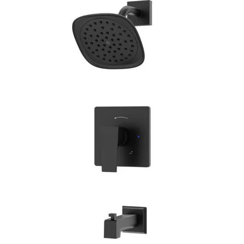 Symmons Industries Verity One Handle Single Function Bathtub & Shower Faucet in Matte Black (Trim Only) | Ferguson