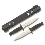 SZCO Supplies 7in Double Throwing Daggers Set with Nylon Belt Sheath 210233