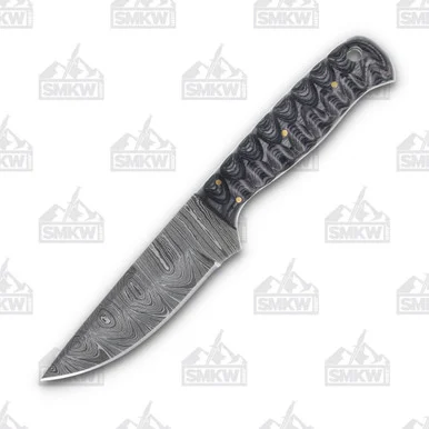 SZCO Supplies Ash Exotic Hunter Fixed Blade Knife 4in Damascus Blade DM1360
