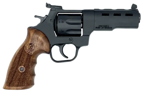 T&C 963 Revolver 357 Magnum, 4" Barrel, Black, Walnut Grip, 7rd