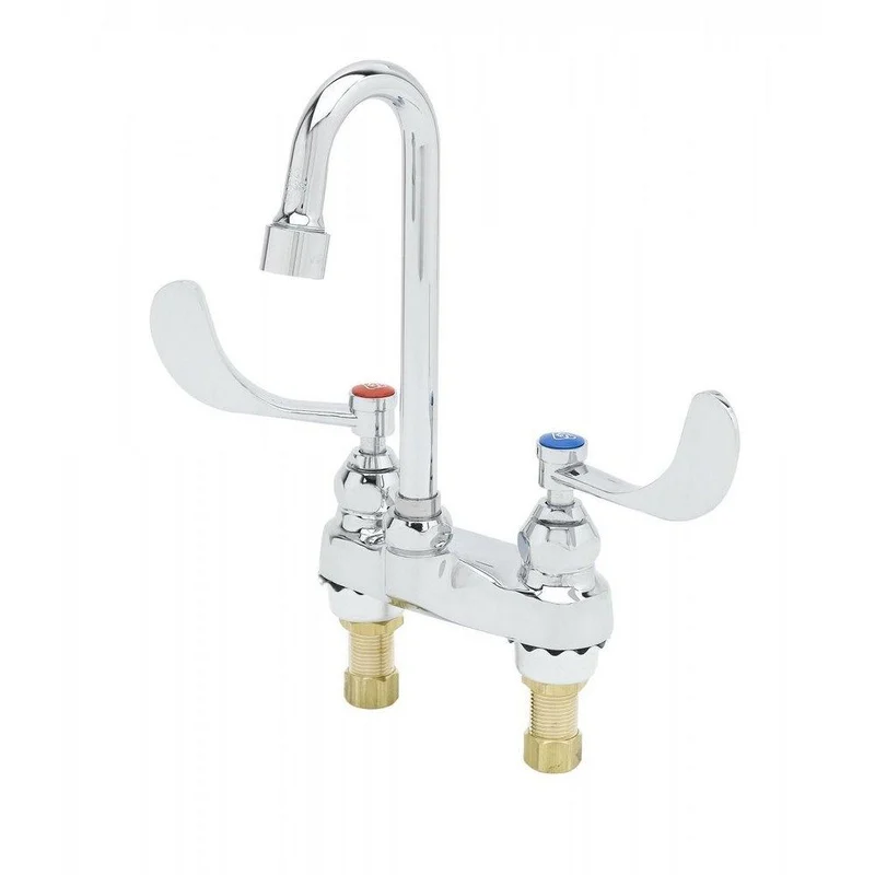 T&S Brass Two Handle Centerset Bathroom Sink Faucet in Chrome Plated | Ferguson