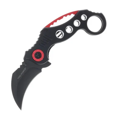 Tac-Force Karambit Red and Black Folding Knife MCTF578BK