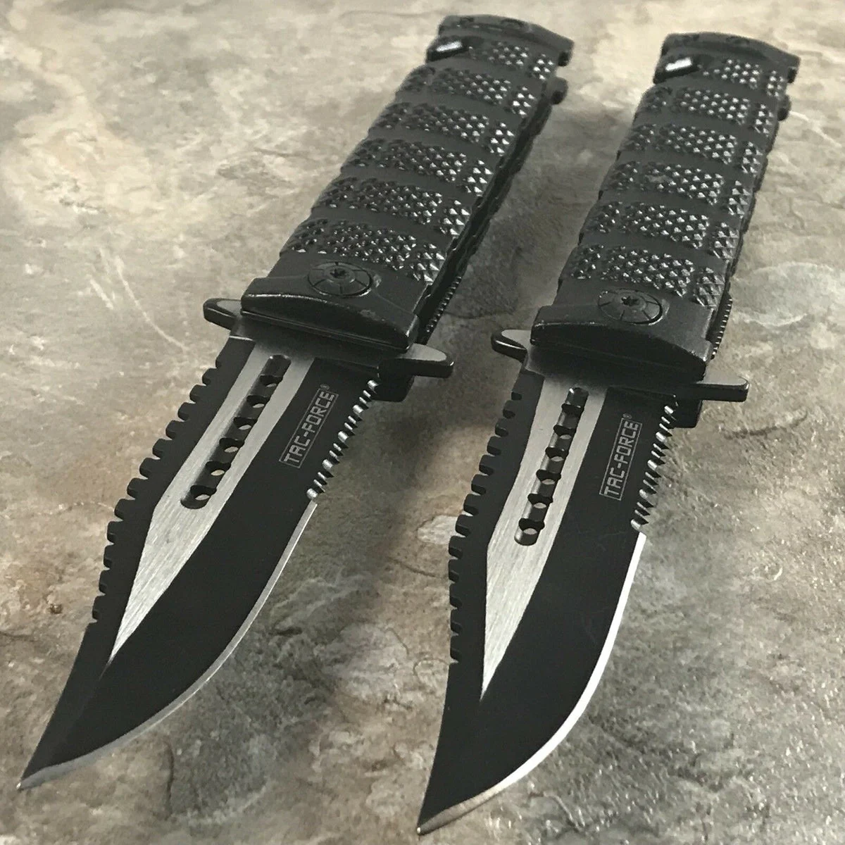 TAC FORCE TF-710BK 8.5″ SAWBACK BOWIE SPRING ASSISTED FOLDING KNIFE