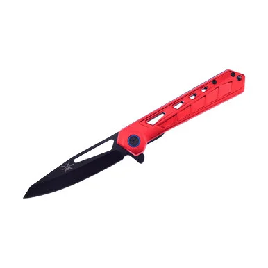 Tac Xtreme Striker Red 3in Plain Black Modified Clip Point