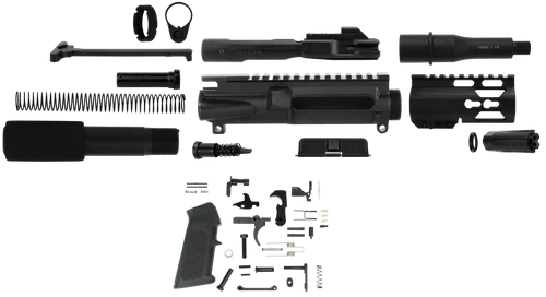 TacFire AR Build Kit KeyMod 9mm, 4.5" Threaded Barrel, Black Steel
