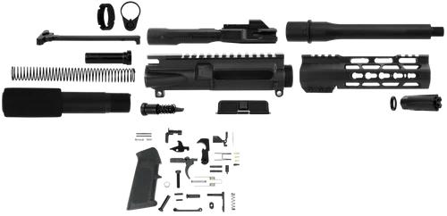 TacFire AR Build Kit Keymod 9mm, 7.5" Threaded Barrel, Black Steel