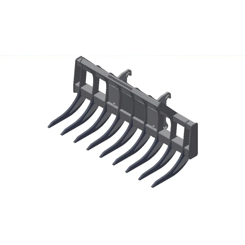 TAG Rake | Compact Heavy Duty | 2436 Width |Rake Weight 206308 lbs | 56 Tines | 24 Ton | For Mini Excavators