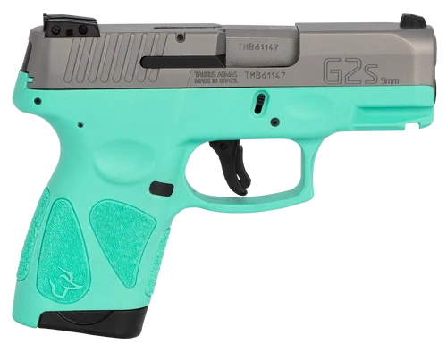 Taurus G2S, 9mm, 3.26" Barrel, 7rd, Stainless Slide, Cyan