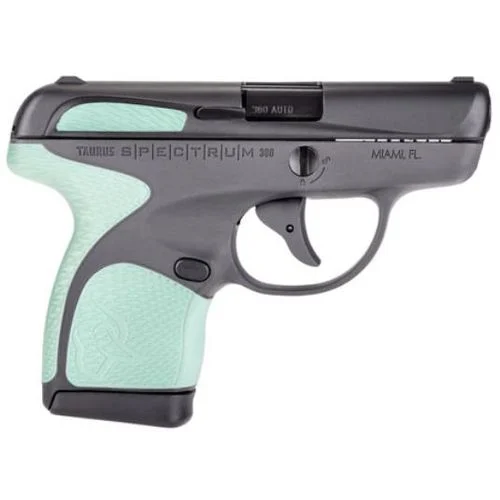 Taurus Spectrum .380 ACP Semi Auto Pistol 2.8 Barrel 6 Rounds Grey Polymer Frame with Mint Inserts Black Finish
