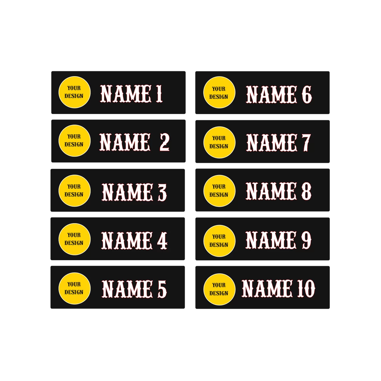 Taylor’s Tins™ 2×8″ Locker Tags with Design, 10 Tags