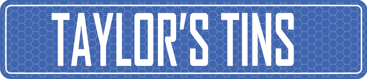 Taylor’s Tins™ Custom Street Sign, Blue