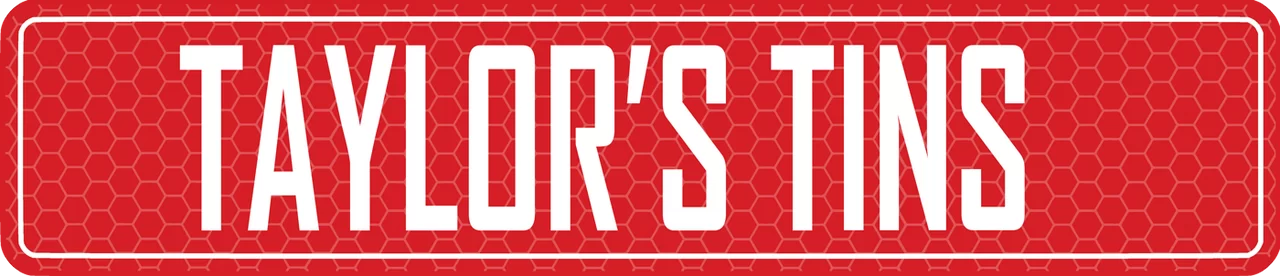 Taylor’s Tins™ Custom Street Sign, Red