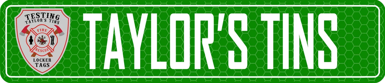 Taylor’s Tins™ Custom Street Sign with Decal, Green