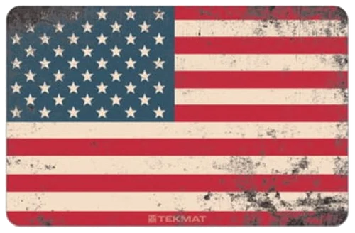 TekMat Old Glory Cleaning Mat Red/White/Blue Rubber 11"x17" American Flag Illustration