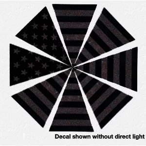 TheFireStore Exclusive Black Reflective Stars & Stripes Helmet Triangles