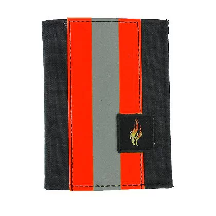 TheFireStore Exclusive Trifold Wallet w/ PBI Black Matrix, 2″ Reflective Tape & Flame Patch