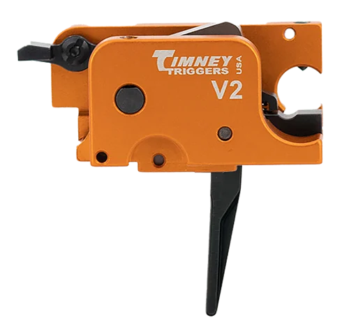 Timney Triggers V2 9mm Orange/Black Straight Fits CZ Scorpion