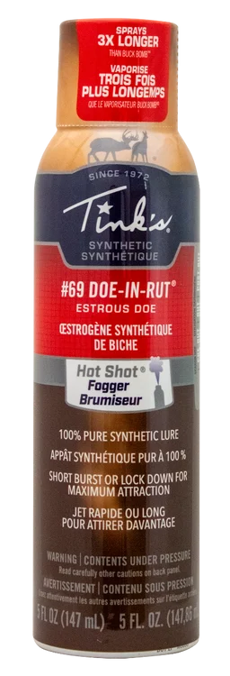 Tinks #69 Doe-In-Rut Estrous Fogger Synthetic Deer Attractant Doe In Estrus Scent 5 oz